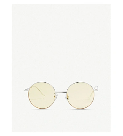 Shop Gentle Monster Midnight Sun Tinted Round-frame Sunglasses In Yellow