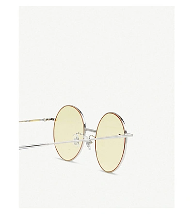 Shop Gentle Monster Midnight Sun Tinted Round-frame Sunglasses In Yellow