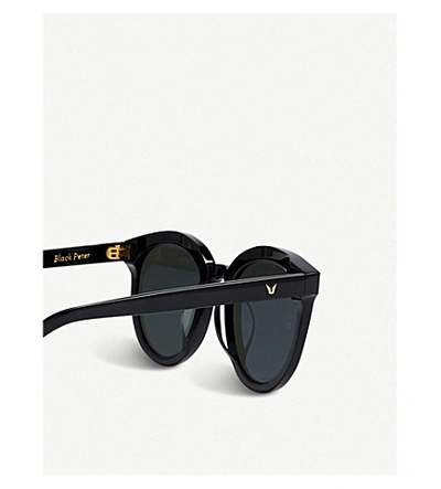 Shop Gentle Monster Womens Black Black Peter 01 Acetate Round-frame Sunglasses