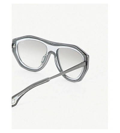 Shop Blake Kuwahara Larsen Acetate And Metal Sunglasses In Grey