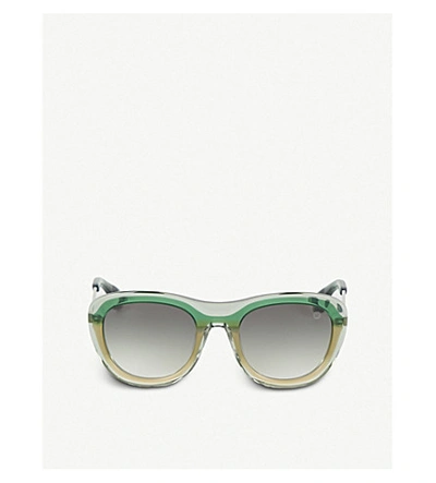 Shop Blake Kuwahara Chareau Acetate Sunglasses In Green