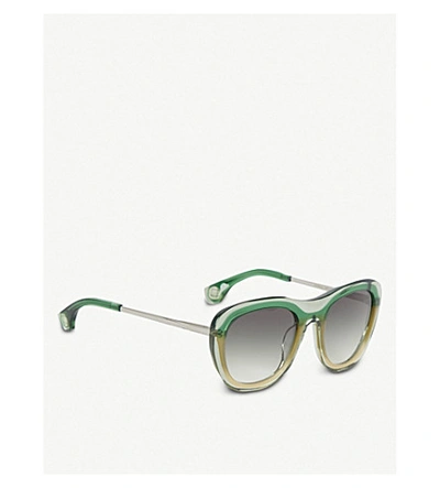 Shop Blake Kuwahara Chareau Acetate Sunglasses In Green