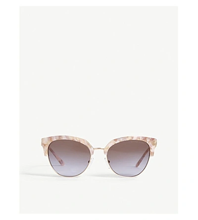 Shop Michael Kors Savannah Cat-eye Frame Sunglasses In Pink