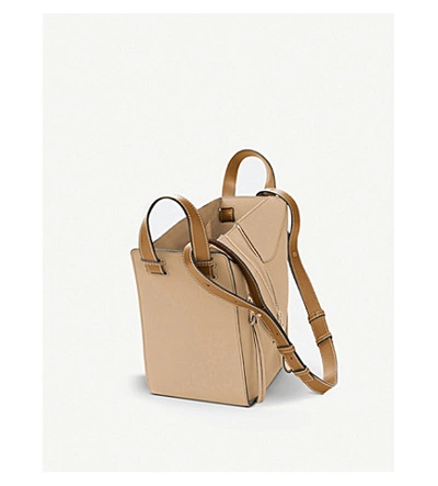 Shop Loewe Hammock Small Leather Shoulder Bag In Sand/mink Colour