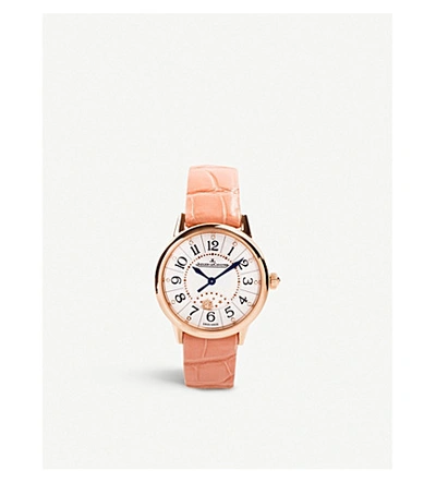 Shop Jaeger-lecoultre Q3462490 Rendez-vous 18ct Rose-gold And Satin Automatic Watch