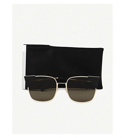 Shop Fendi Lei Rose Gold Cat-eye Sunglasses