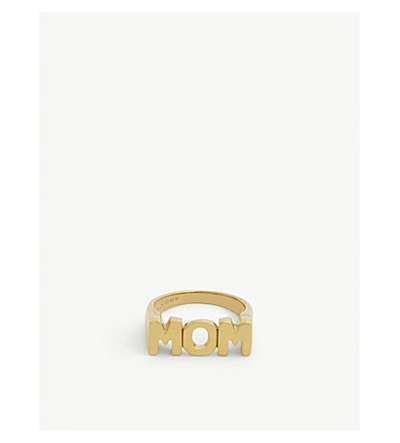 Shop Maria Black Mom 18ct Yellow Gold-plated Sterling Silver Ring In Gold Hp