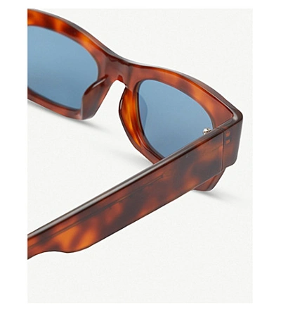 Shop Marni Me627s Rectangular-frame Tortoiseshell Acetate Sunglasses In Havana