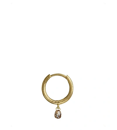 Shop Annoushka 18ct Gold And Brown Diamond Hoop Earring