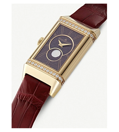 Shop Jaeger-lecoultre Womens Q3352420 Reverso Stainless Steel And Leather Watch