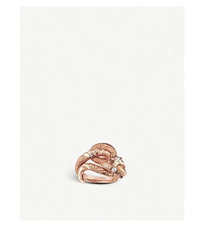 Shop Gucci Le Marché Des Merveilles 18ct Rose-gold And Diamond Ring