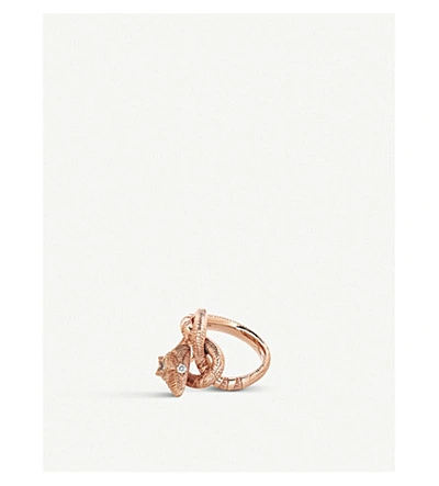 Shop Gucci Le Marché Des Merveilles 18ct Rose-gold And Diamond Ring