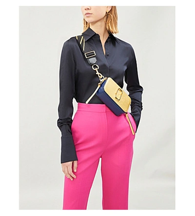 Shop Marc Jacobs Snapshot Cross-body Bag In Gold Multi
