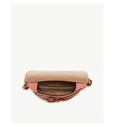 Shop Loewe Gate Small Leather Shoulder Bag In Pink Tulip/tan