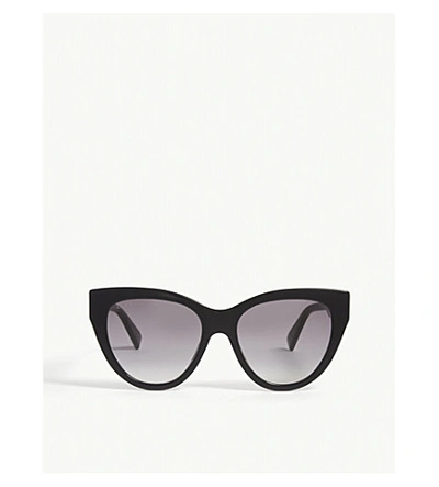 Shop Gucci Gg0460s Cat-eye-frame Sunglasses In Black