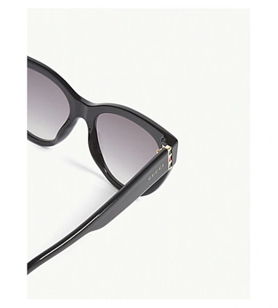 Shop Gucci Gg0460s Cat-eye-frame Sunglasses In Black