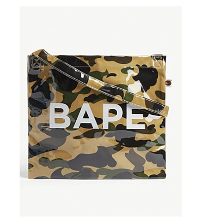 Shop A Bathing Ape Camouflage Medium Shoulder Bag In Yellow