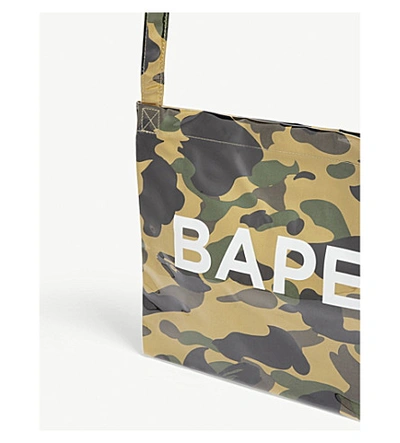 Shop A Bathing Ape Camouflage Medium Shoulder Bag In Yellow