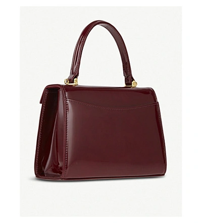 Shop Launer Judi Leather Tote In Wild Cherry