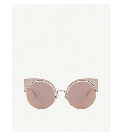 Shop Fendi Ff0177 Round Sunglasses In Pink