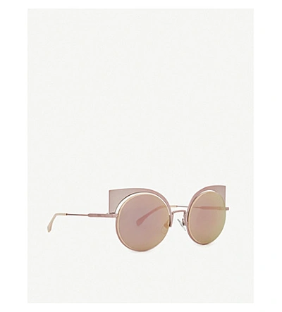 Shop Fendi Ff0177 Round Sunglasses In Pink