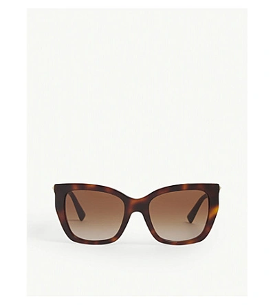 Shop Valentino Garavani Va4048 Square-frame Sunglasses In Brown