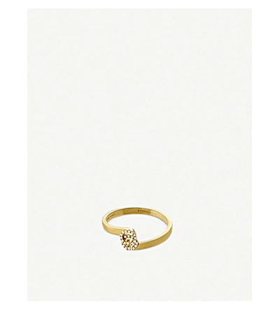 Shop Gucci Gg Running 18ct Gold And Diamond Ring