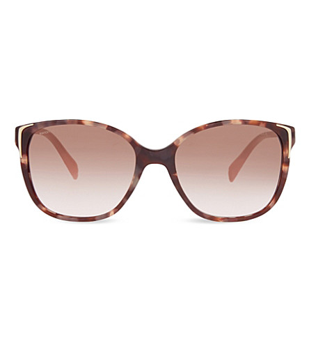prada pink tortoise glasses