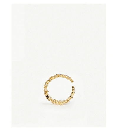 Shop Astrid & Miyu Gold-plated Brass Star Ear Cuff