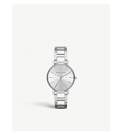 Shop Armani Exchange Ax5551 Stainless Steel Watch In Silver