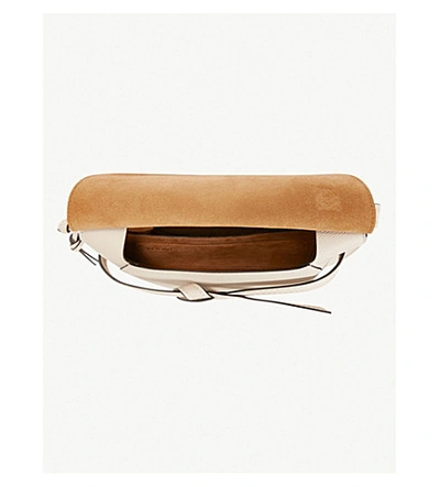 Shop Loewe Gate Small Leather Shoulder Bag In Light Oat