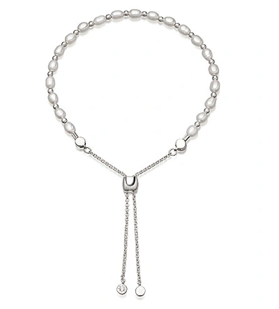 Shop Astley Clarke Biography White Pearl Kula Bracelet In Silver