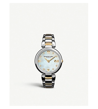 Shop Raymond Weil 1600stp00995 Mother-of-pearl Steel & Gold Watch In Silver