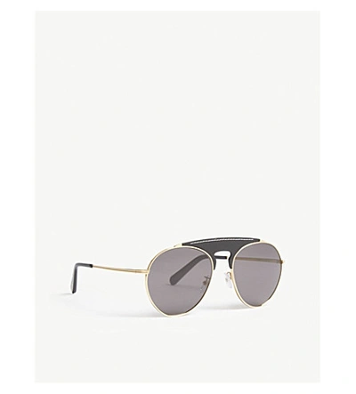Shop Loewe Lw4005u Aviator Sunglasses In Gold