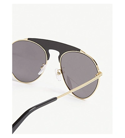 Shop Loewe Lw4005u Aviator Sunglasses In Gold