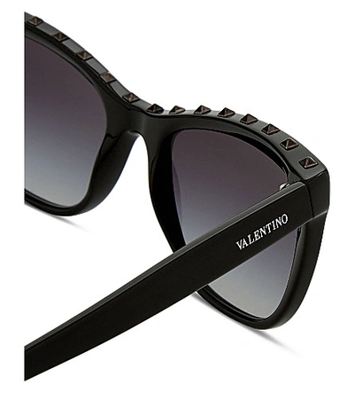 Shop Valentino Va4022 Cat-eye Sunglass In Black