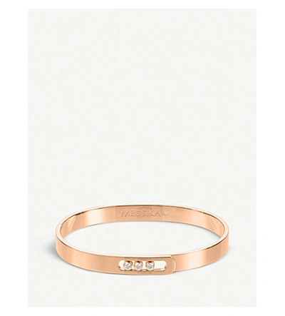 Shop Messika Move Noa 18ct Pink-gold And Diamond Bangle Bracelet