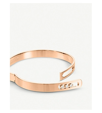 Shop Messika Move Noa 18ct Pink-gold And Diamond Bangle Bracelet