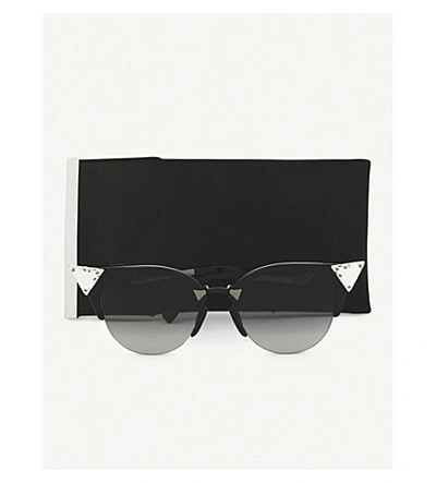 Shop Fendi Ff0041 Cat-eye Sunglasses In Black