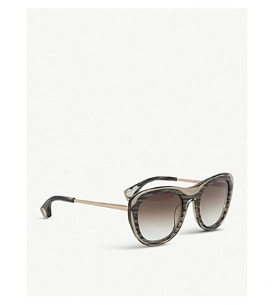 Shop Blake Kuwahara Chareau Herringbone Sunglasses In Brown Multi