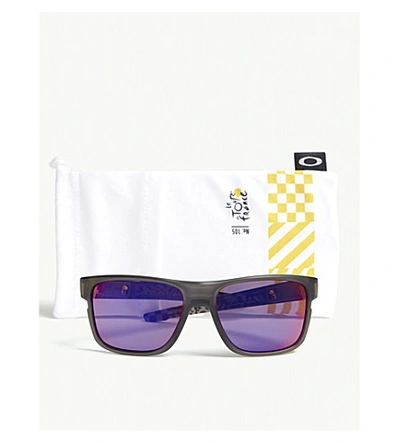 Shop Oakley Women's Grey Crossrange Tour De France 2018 Square-frame Sunglasses