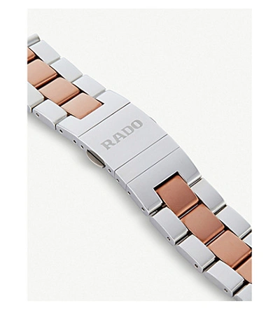 Shop Rado R32980112 Hyperchrome Stainless Steel And Ceramic Watch In Silver/gold