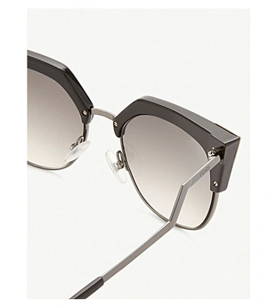 Shop Fendi Ff0149s Cat-eye Frame Sunglasses In Gunmetal Black