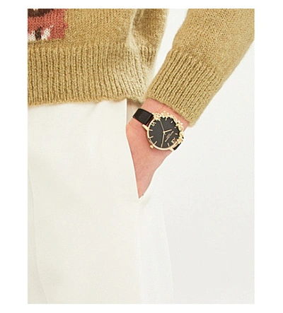 Shop Olivia Burton Gold And Leather Watch