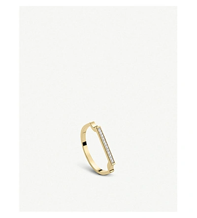 Monica Vinader Signature 18ct Yellow-gold Vermeil And Diamond Thin Ring In White