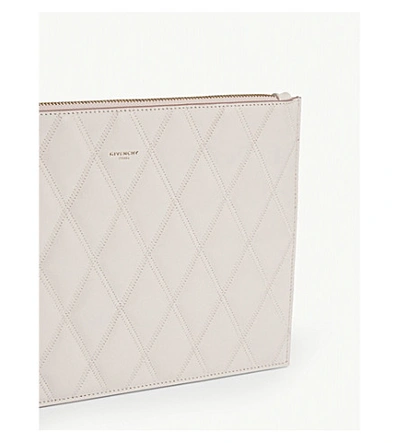 Shop Givenchy Leather Quilted Pouch In Pale Pink