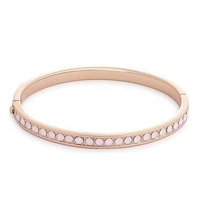 Shop Ted Baker Clemara Crystal Bangle In Nude Pink