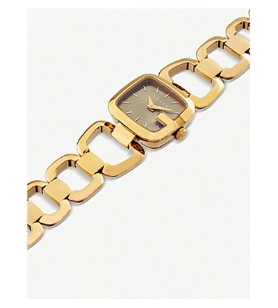 Shop Gucci Ya125511 G- Collection Pvd Watch In Brown