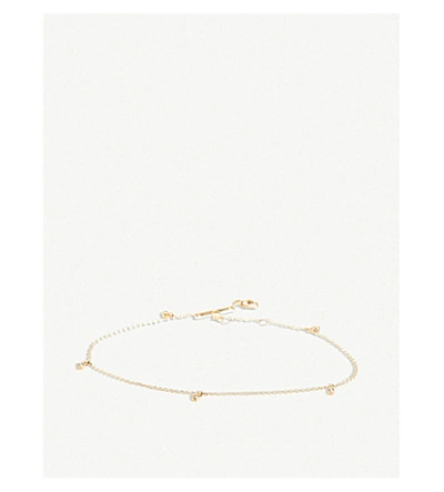 Shop The Alkemistry Zoë Chicco 14ct Yellow-gold And Diamond Anklet In Yellow Gold