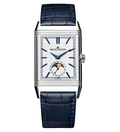 Shop Jaeger-lecoultre Q3958420 Reverso Stainless Steel And Leather Watch